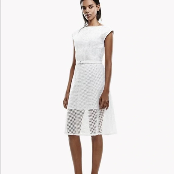 THEORY NWT Afala White Eyelet Sun Dress - Picture 1 of 9